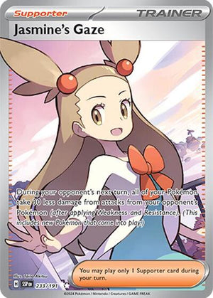 Pokemon TCG - SV08: Surging Sparks - Jasmine's Gaze - 233/191 - Holofoil