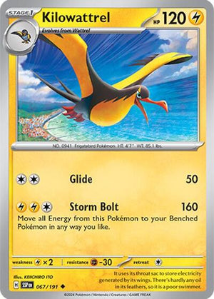 Pokemon TCG - SV08: Surging Sparks - Kilowattrel - 067/191