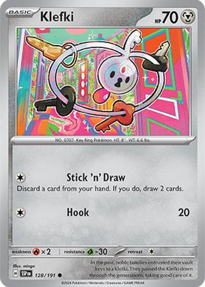 Pokemon TCG - SV08: Surging Sparks - Klefki - 128/191 - Reverse Holofoil