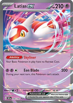 Pokemon TCG - SV08: Surging Sparks - Latias ex - 076/191 - Holofoil