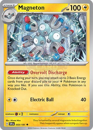 Pokemon TCG - SV08: Surging Sparks - Magneton - 059/191 - Reverse Holofoil