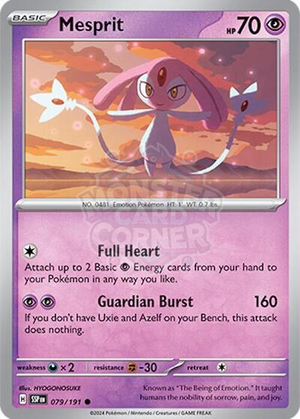 Pokemon TCG - SV08: Surging Sparks - Mesprit - 079/191 - Reverse Holofoil