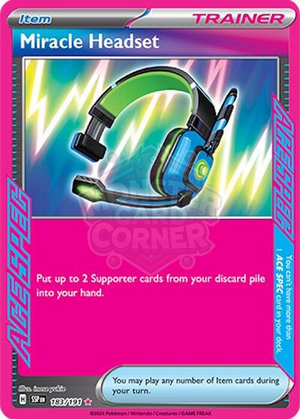 Pokemon TCG - SV08: Surging Sparks - Miracle Headset - 183/191 - Holofoil