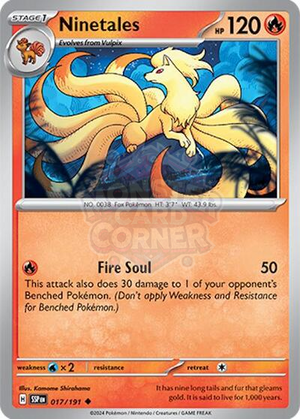 Pokemon TCG - SV08: Surging Sparks - Ninetales - 017/191