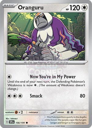 Pokemon TCG - SV08: Surging Sparks - Oranguru - 156/191 - Reverse Holofoil
