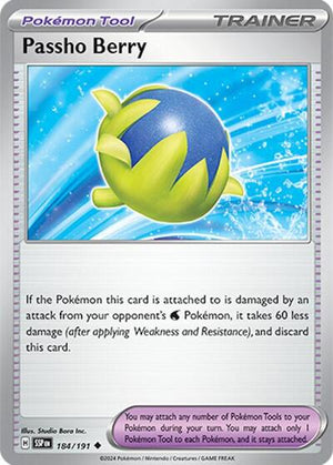 Pokemon TCG - SV08: Surging Sparks - Passho Berry - 184/191 - Reverse Holofoil