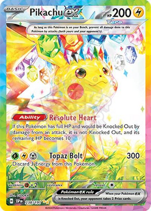 Pokemon TCG - SV08: Surging Sparks - Pikachu ex - 238/191 - Holofoil