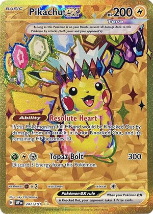 Pokemon TCG - SV08: Surging Sparks - Pikachu ex - 247/191 - Holofoil