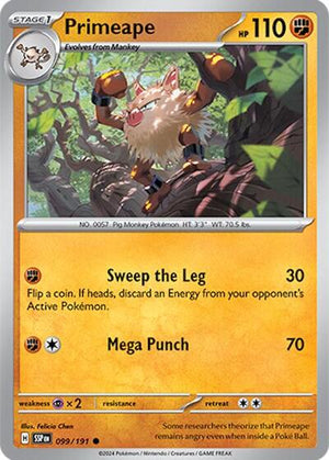 Pokemon TCG - SV08: Surging Sparks - Primeape - 099/191