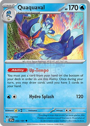 Pokemon TCG - SV08: Surging Sparks - Quaquaval - 052/191