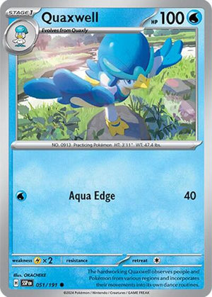 Pokemon TCG - SV08: Surging Sparks - Quaxwell - 051/191