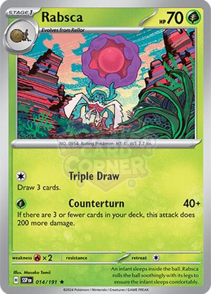 Pokemon TCG - SV08: Surging Sparks - Rabsca - 014/191 - Reverse Holofoil