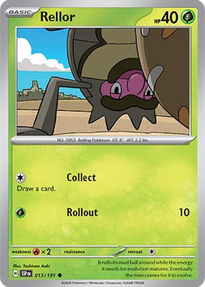 Pokemon TCG - SV08: Surging Sparks - Rellor - 013/191 - Reverse Holofoil