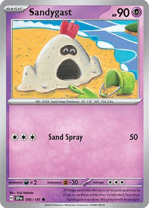 Pokemon TCG - SV08: Surging Sparks - Sandygast - 090/191 - Reverse Holofoil