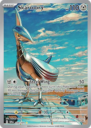 Pokemon TCG - SV08: Surging Sparks - Skarmory - 209/191 - Holofoil