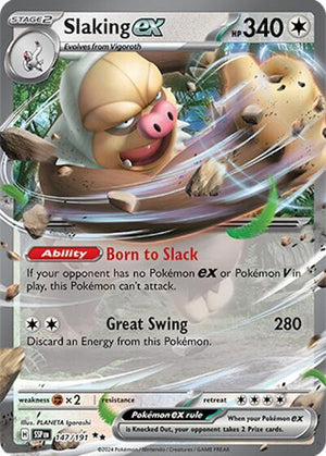 Pokemon TCG - SV08: Surging Sparks - Slaking ex - 147/191 - Holofoil