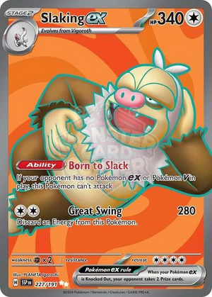 Pokemon TCG - SV08: Surging Sparks - Slaking ex - 227/191 - Holofoil
