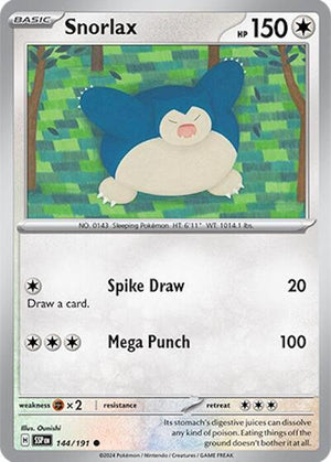 Pokemon TCG - SV08: Surging Sparks - Snorlax - 144/191