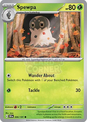 Pokemon TCG - SV08: Surging Sparks - Spewpa - 006/191