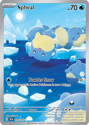 Pokemon TCG - SV08: Surging Sparks - Spheal - 199/191 - Holofoil