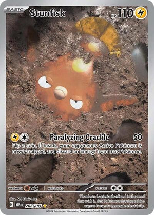 Pokemon TCG - SV08: Surging Sparks - Stunfisk - 202/191 - Holofoil