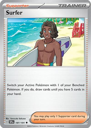 Pokemon TCG - SV08: Surging Sparks - Surfer - 187/191