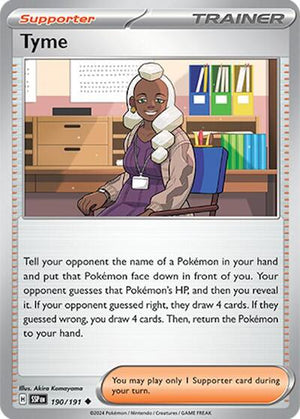 Pokemon TCG - SV08: Surging Sparks - Tyme - 190/191 - Reverse Holofoil