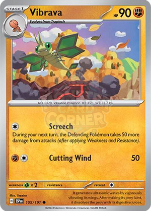 Pokemon TCG - SV08: Surging Sparks - Vibrava - 105/191