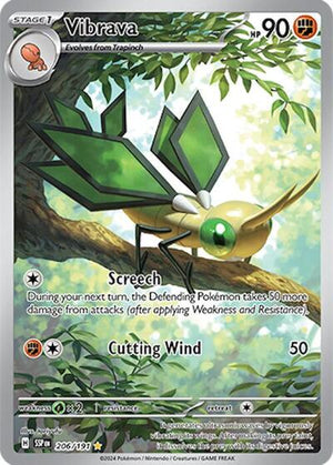 Pokemon TCG - SV08: Surging Sparks - Vibrava - 206/191 - Holofoil