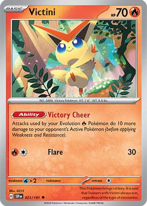Pokemon TCG - SV08: Surging Sparks - Victini - 021/191