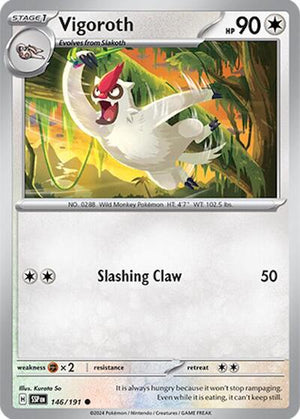 Pokemon TCG - SV08: Surging Sparks - Vigoroth - 146/191
