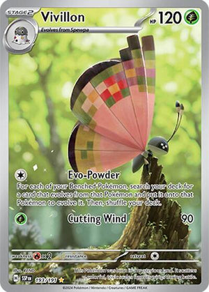 Pokemon TCG - SV08: Surging Sparks - Vivillon - 193/191 - Holofoil