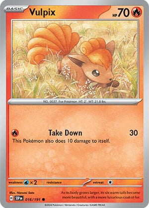Pokemon TCG - SV08: Surging Sparks - Vulpix - 016/191