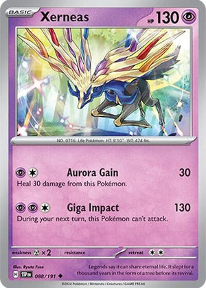 Pokemon TCG - SV08: Surging Sparks - Xerneas - 088/191 - Reverse Holofoil
