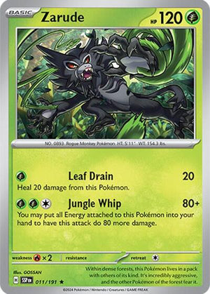 Pokemon TCG - SV08: Surging Sparks - Zarude - 011/191 - Reverse Holofoil