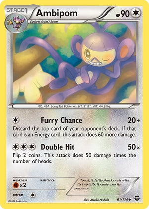 Pokemon TCG - XY - Steam Siege - Ambipom - 91/114