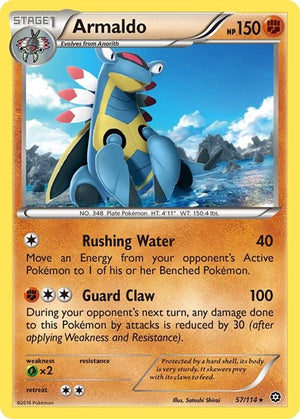 Pokemon TCG - XY - Steam Siege - Armaldo - 57/114 - Reverse Holofoil