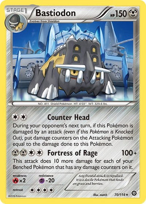 Pokemon TCG - XY - Steam Siege - Bastiodon - 70/114