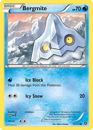 Pokemon TCG - XY - Steam Siege - Bergmite - 36/114