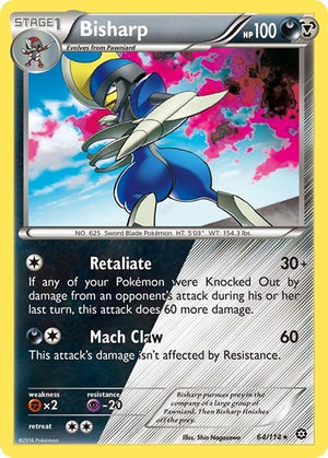 Pokemon TCG - XY - Steam Siege - Bisharp - 64/114 - Reverse Holofoil
