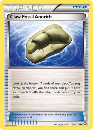Pokemon TCG - XY - Steam Siege - Claw Fossil Anorith - 100/114