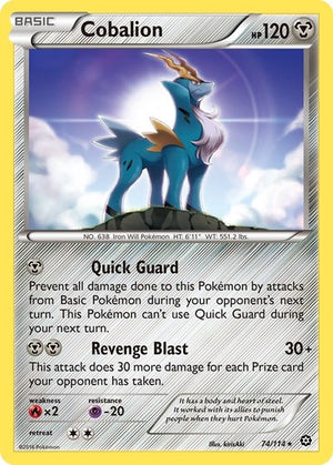 Pokemon TCG - XY - Steam Siege - Cobalion - 74/114