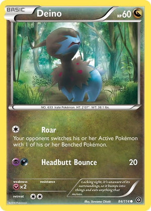 Pokemon TCG - XY - Steam Siege - Deino - 84/114 - Reverse Holofoil