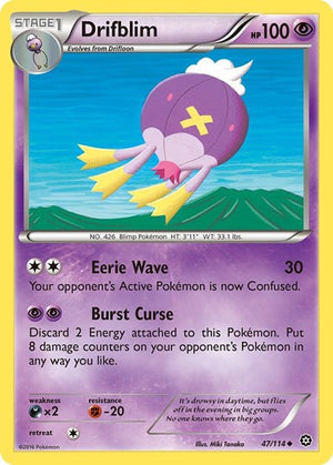 Pokemon TCG - XY - Steam Siege - Drifblim - 47/114 - Reverse Holofoil