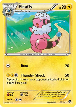 Pokemon TCG - XY - Steam Siege - Flaaffy - 39/114 - Reverse Holofoil