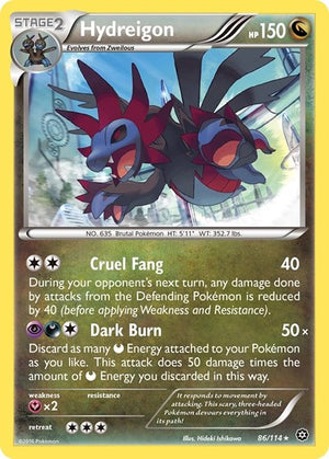 Pokemon TCG - XY - Steam Siege - Hydreigon - 86/114 - Reverse Holofoil