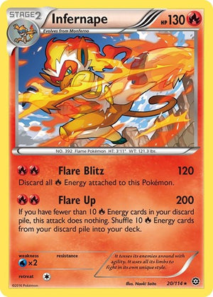 Pokemon TCG - XY - Steam Siege - Infernape - 20/114 - Reverse Holofoil