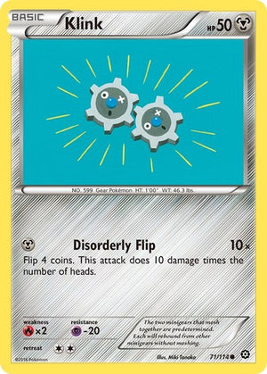 Pokemon TCG - XY - Steam Siege - Klink - 71/114 - Reverse Holofoil