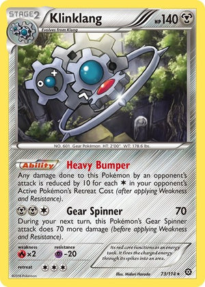 Pokemon TCG - XY - Steam Siege - Klinklang - 73/114 - Reverse Holofoil
