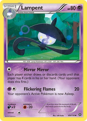 Pokemon TCG - XY - Steam Siege - Lampent - 49/114 - Reverse Holofoil